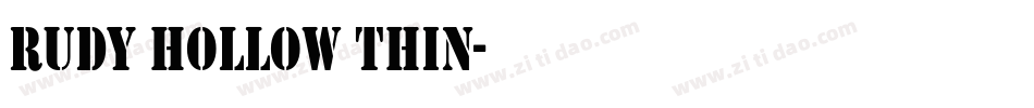 Rudy Hollow Thin字体转换
